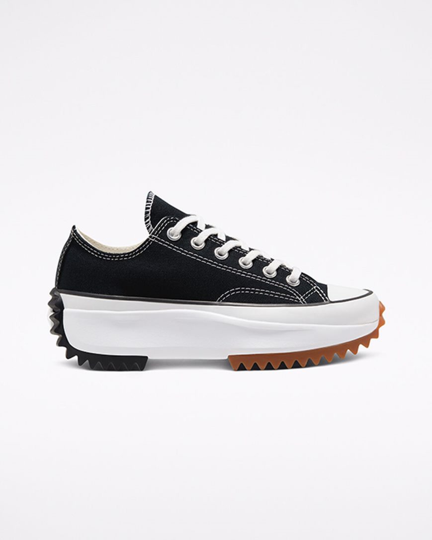 Women\'s Converse Run Star Hike Low Top Platform Shoes Black / White | AU 9601CD